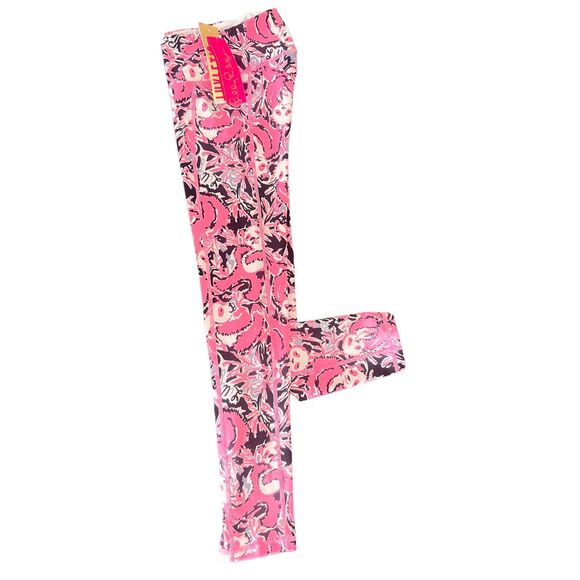 Lilly Pulitzer Women Size XXS Weekender Pink Panda Hanging with my Boo Leggings - Picture 1 of 13